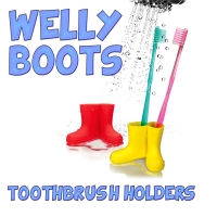 Welly Boots Toothbrush Holder - YELLOW