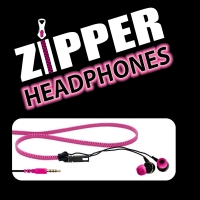 Zipper Headphones PINK