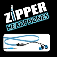 Zipper Earphones BLUE